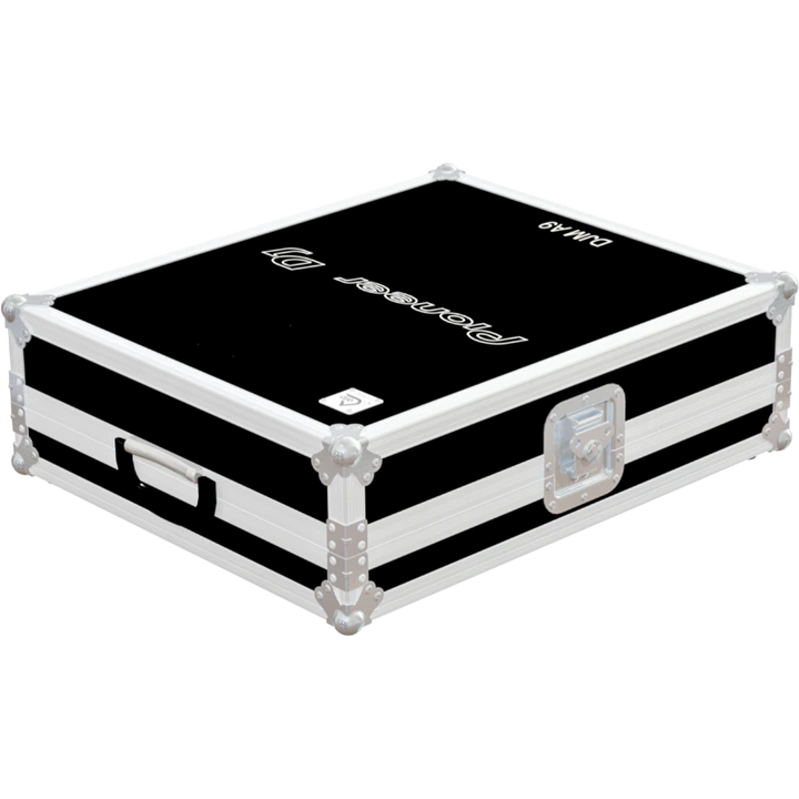 Front view of the professional touring flight case for 1x Pioneer DJM-A9 professional mixer by ALP Flight Cases