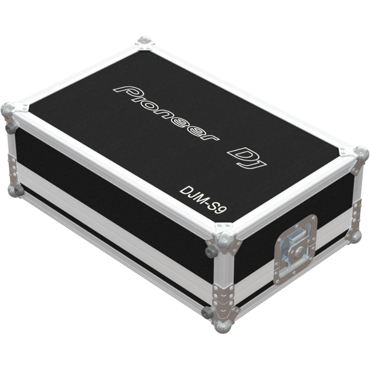 Front view of the professional touring flight case for 1x Pioneer DJM-S9 battle mixer by ALP Flight Cases