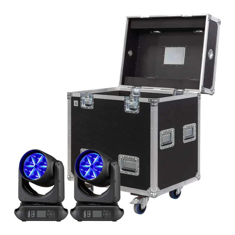 Professional flight case for 2x ETC MegaPix displayed in a modular touring truck-pack configuration