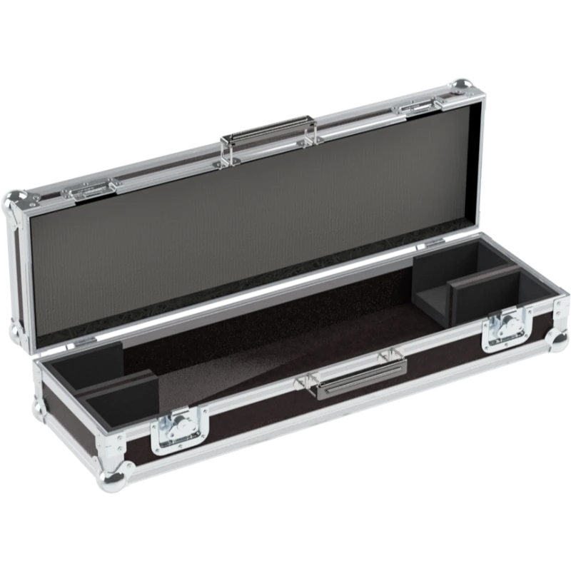 Empty interior of the twin flight case for 2x LD Systems MAUI 28 G2 showing precision CNC-cut foam for high-density protection