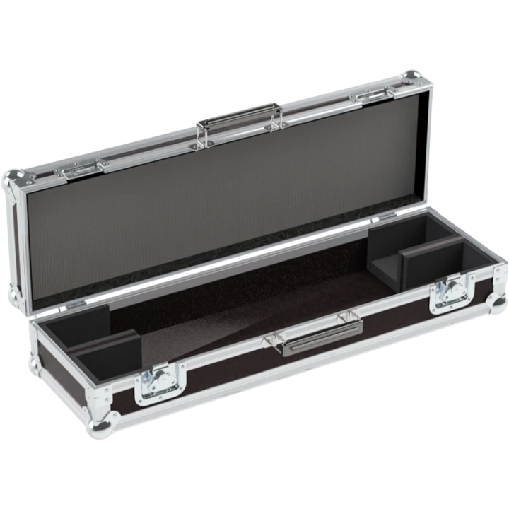 Empty interior of the twin flight case for 2x LD Systems MAUI 28 G2 showing precision CNC-cut foam for high-density protection