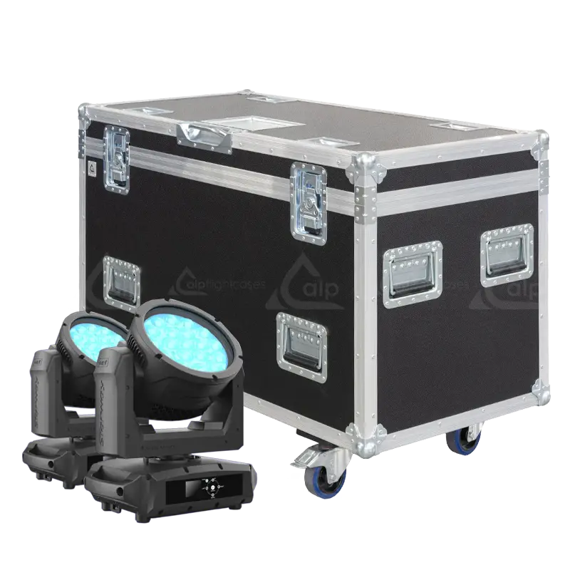 Professional flight case for 2x Starway Roma Wet displayed in a modular truck-pack configuration