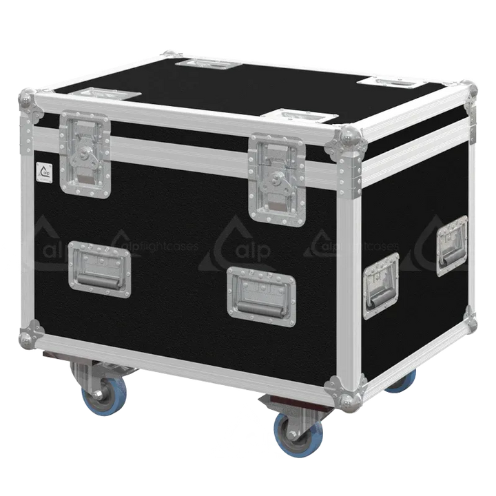 Front view of the professional flight case for 4x Chauvet Color Strike M by ALP Flight Cases