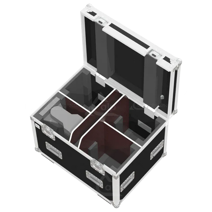Empty interior of the 4x Color Strike M case highlighting the 10mm dividers and accessory space
