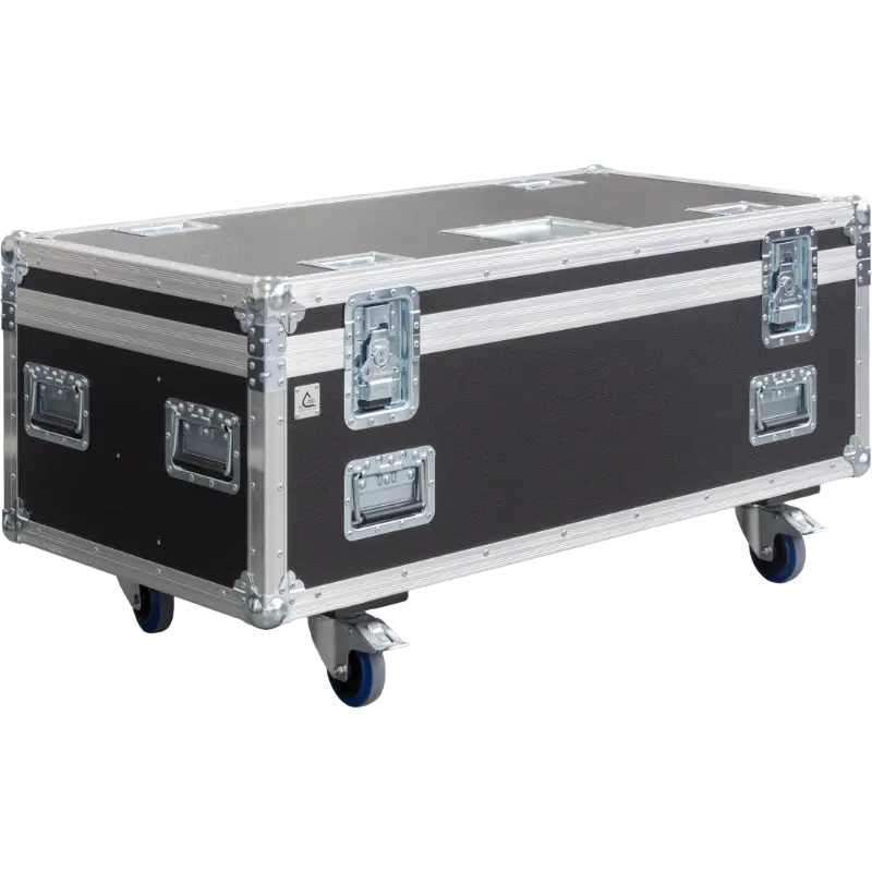 Front view of the professional flight case for 4x Innled T4x logistics station by ALP Flight Cases