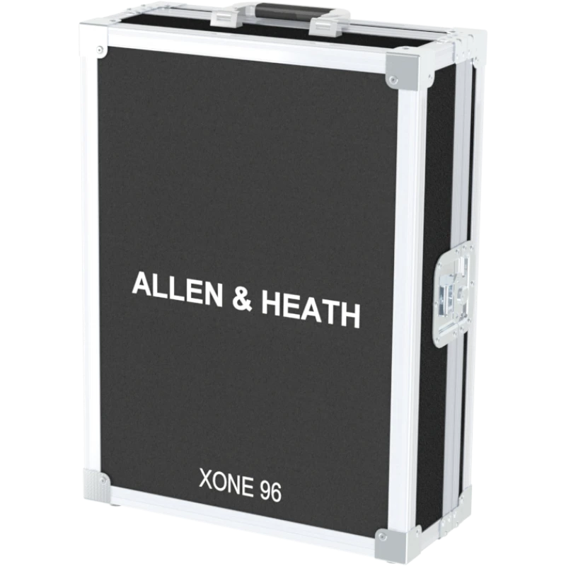 Front view of the professional touring flight case for Allen & Heath Xone 96 analogue DJ mixer by ALP Flight Cases