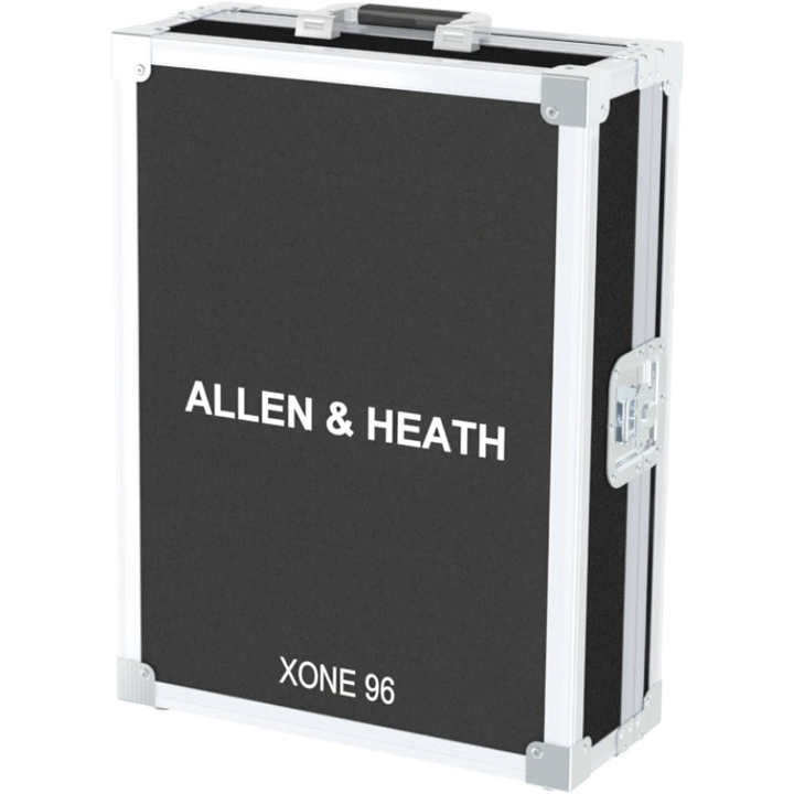Front view of the professional touring flight case for Allen & Heath Xone 96 analogue DJ mixer by ALP Flight Cases