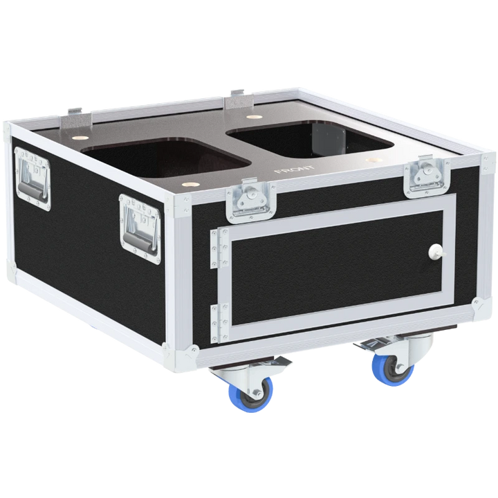 Empty interior of the laser case highlighting the precision-cut protective lining and accessory slot