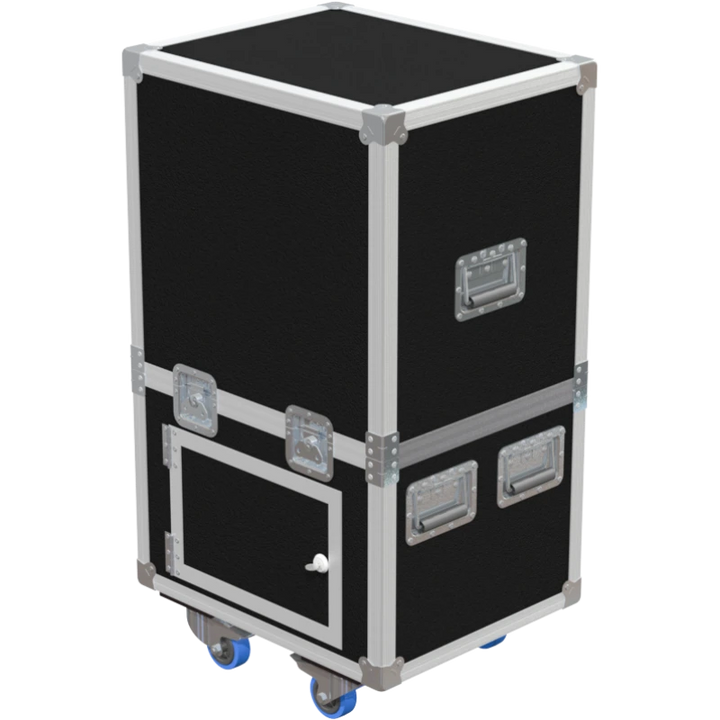 Front view of the professional flight case for Cryolipo 360 with inner door system by ALP Flight Cases