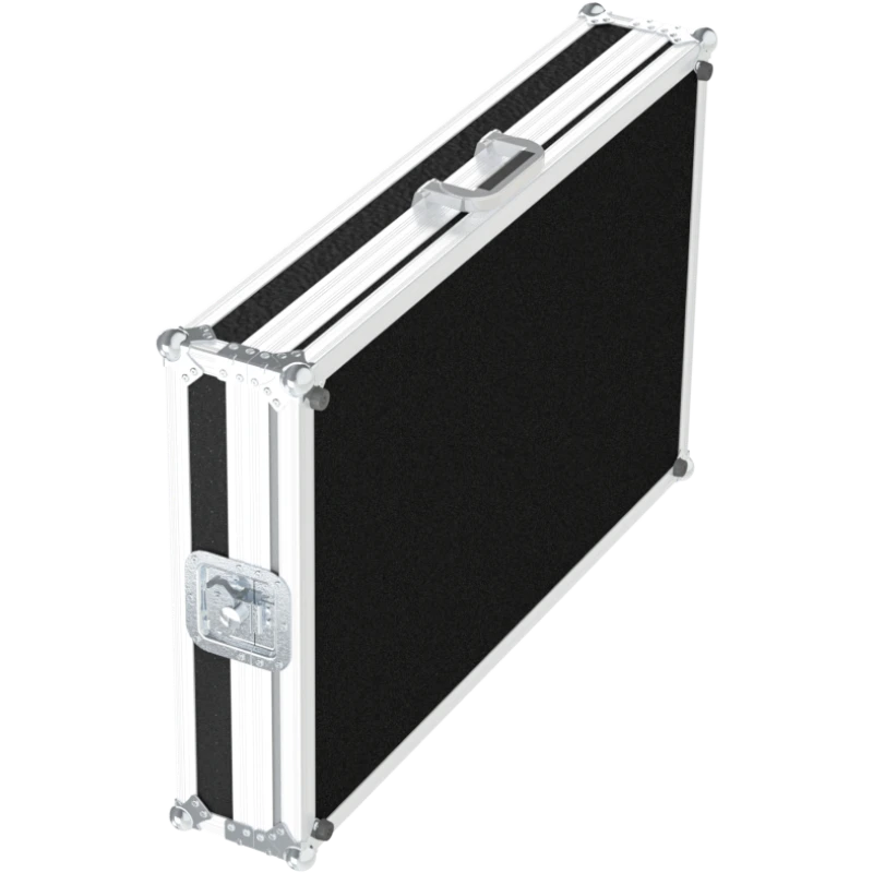 Rear view of the road case for Denon DJ MCX8000 showing heavy-duty hardware and 9mm birch plywood construction