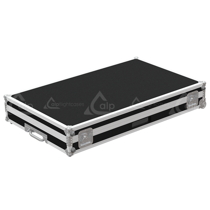 Rear view of the road case for Denon DJ Prime 4 Series II showing heavy-duty hardware and 9mm birch plywood construction