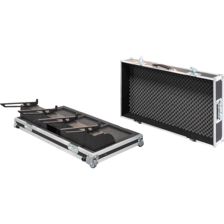 Professional Pioneer XDJ-700 and DJM-450 flight case displayed in a live event DJ booth setup