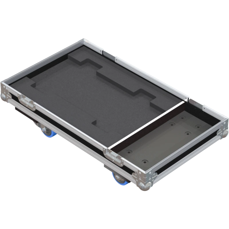 Empty interior of the GSD GP900Q case highlighting the custom protective lining and accessory slot