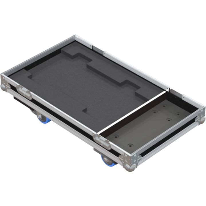 Empty interior of the GSD GP900Q case highlighting the custom protective lining and accessory slot