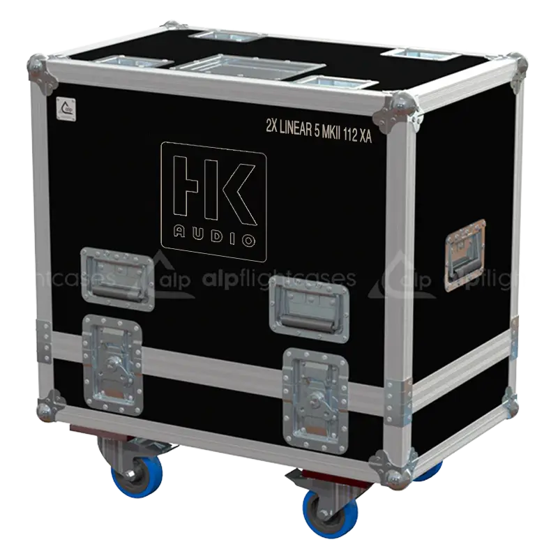 Front view of the professional flight case for HK Audio Linear 5 112 XA by ALP Flight Cases