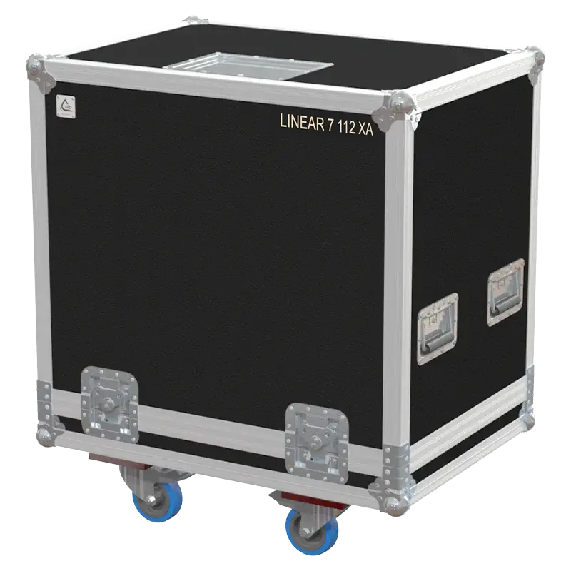 Front view of the professional flight case for HK Audio Linear 7 112 XA by ALP Flight Cases