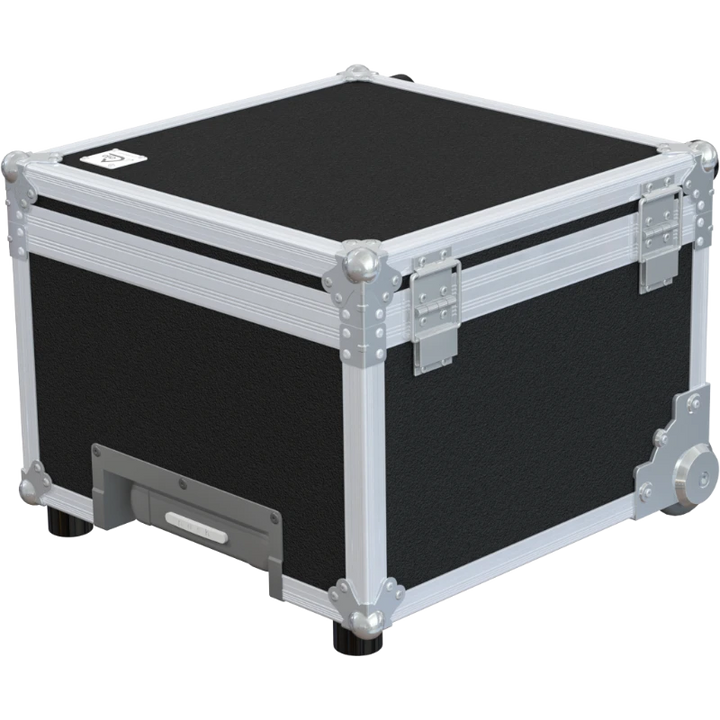 Rear view of the 380mm cubic Multicase PRO showing the telescopic handle and 10mm plywood