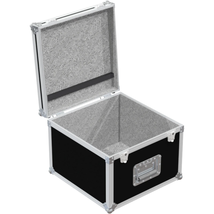 Empty interior of the 385x385x290mm case highlighting the protective lining and deep cubic space