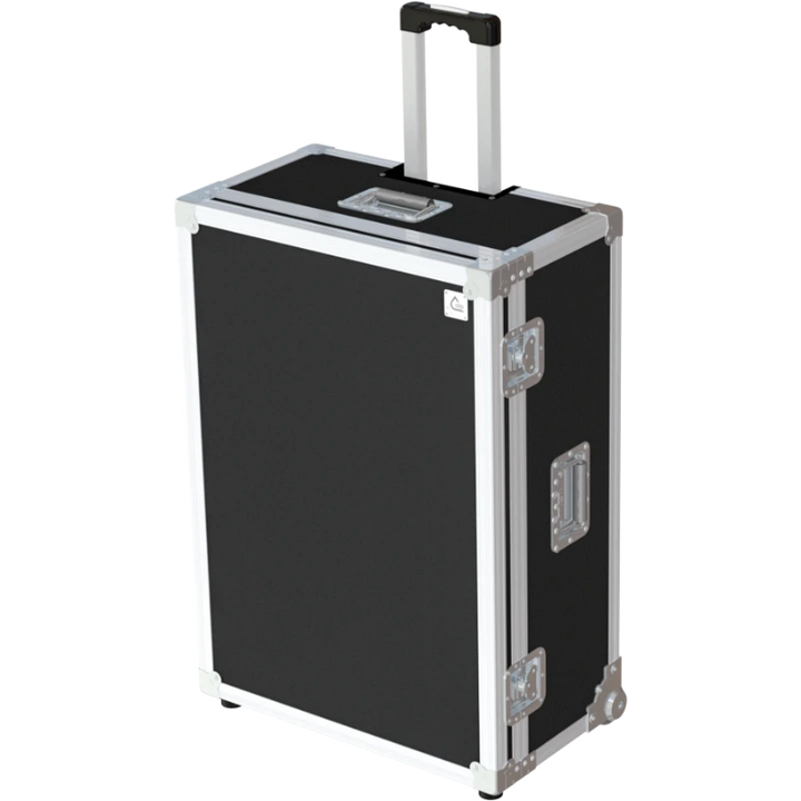 Front view of the professional Multicase PRO 520x400x150mm with integrated trolley by ALP Flight Cases