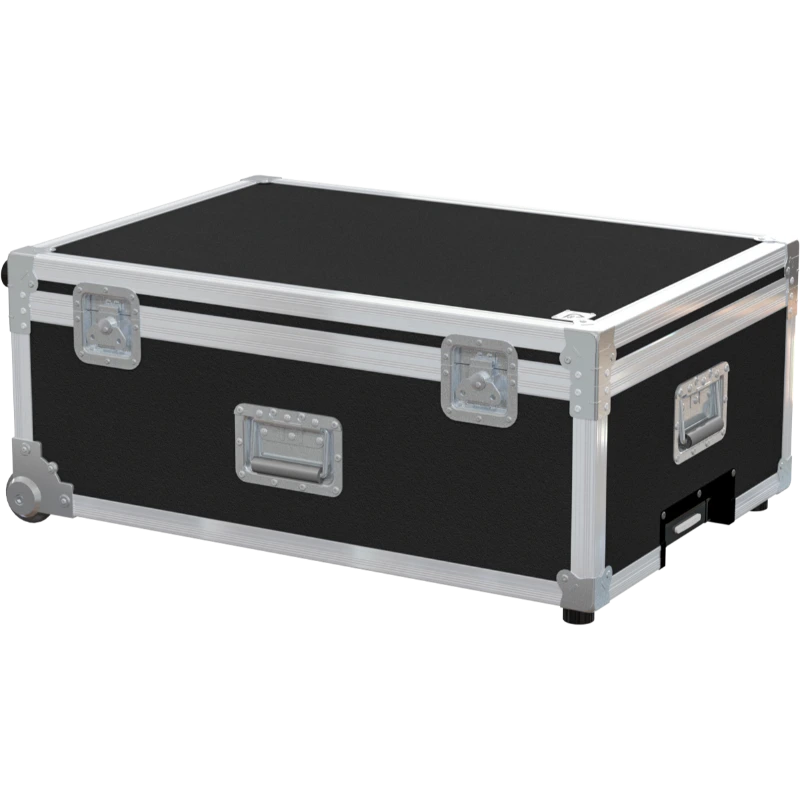 Front view of the professional Multicase PRO 520x400x150mm with integrated trolley by ALP Flight Cases