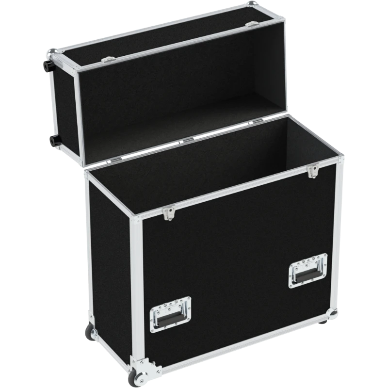 Empty interior of the 770x320x780mm case highlighting the protective lining and vertical space