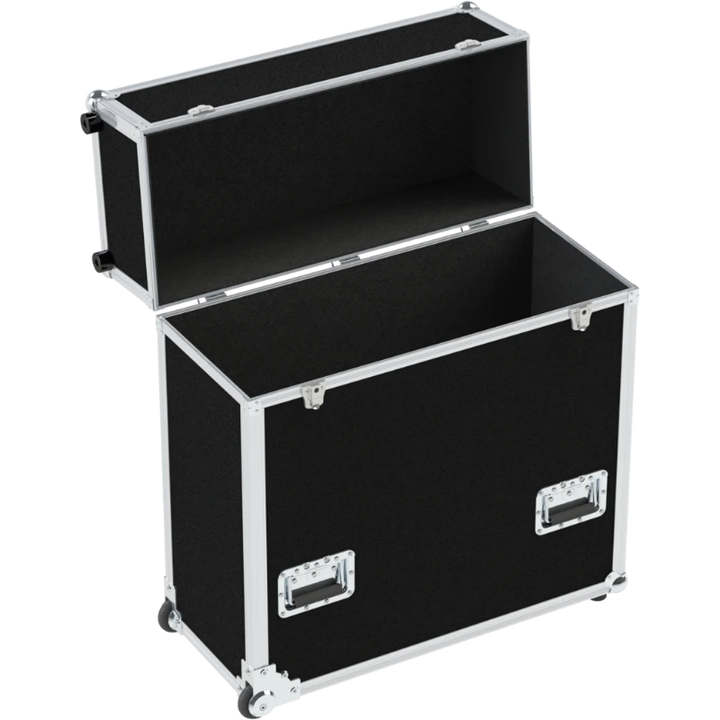 Empty interior of the 770x320x780mm case highlighting the protective lining and vertical space