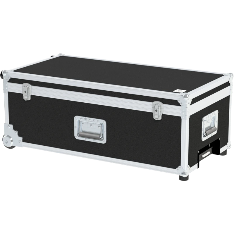 Front view of the professional Multicase PRO 850x500x200+50mm with trolley by ALP Flight Cases