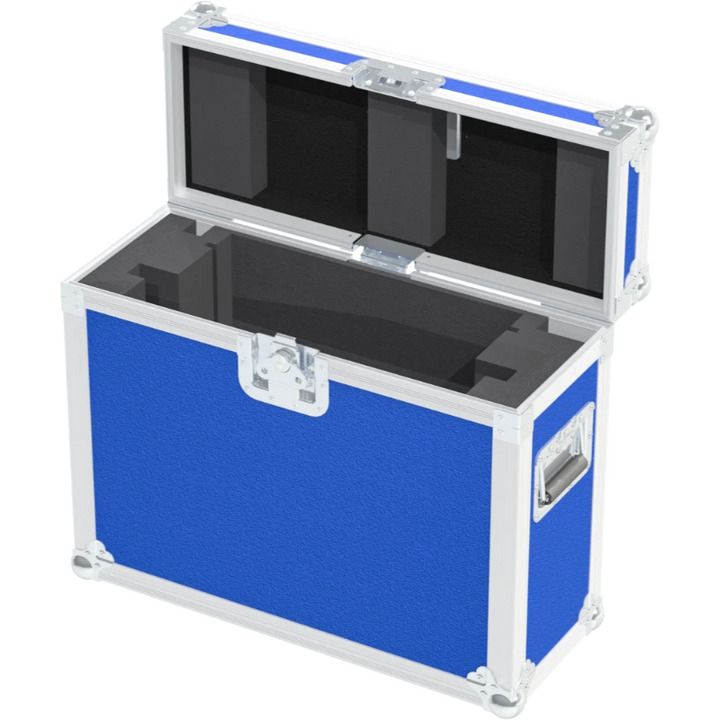 Empty interior of the iMac 21.5 case highlighting the custom CNC foam slots for keyboard and mouse
