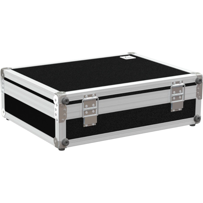 Rear view of the professional laptop flight case showing the 10mm birch plywood and slim profile