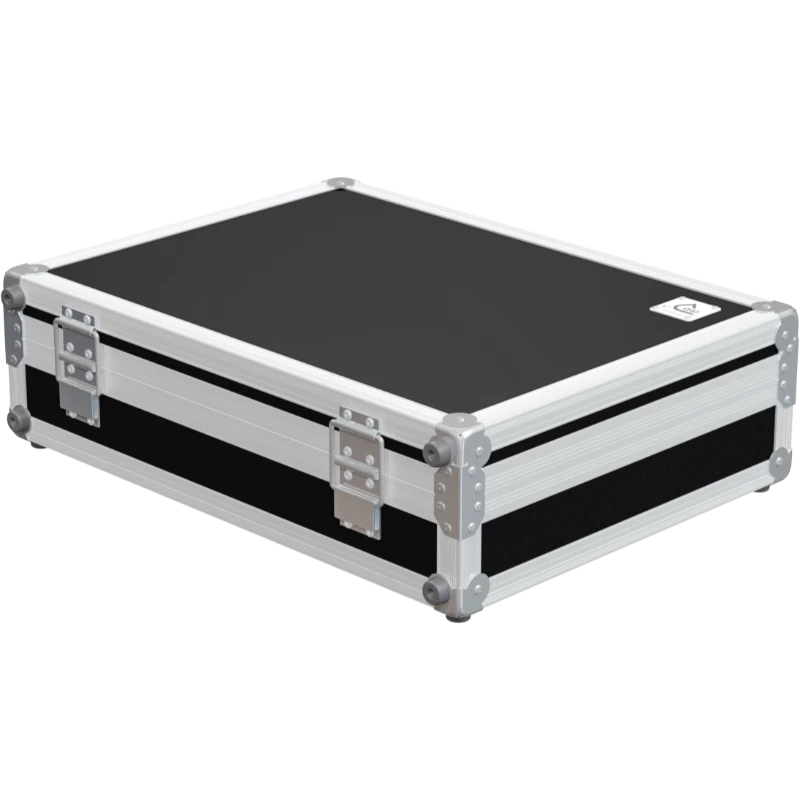 Rear view of the large laptop flight case showing the 10mm birch plywood and industrial build