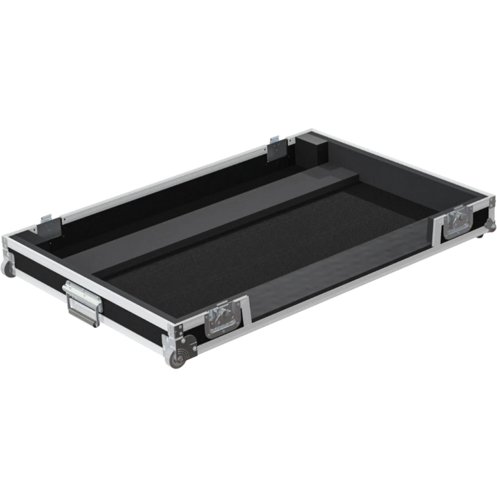 Empty interior of the Series II flight case for Pioneer DDJ-RZX showing precision CNC-cut foam for triple screen protection