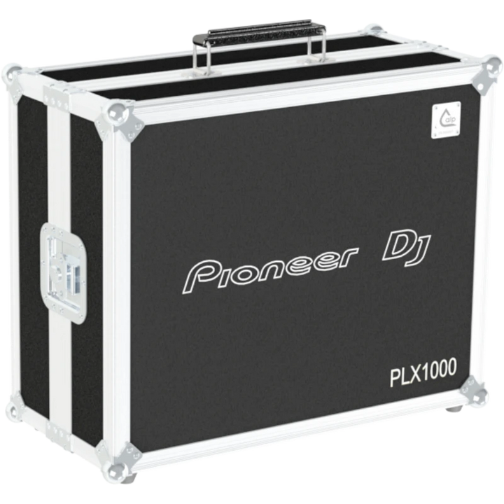 Front view of the professional touring flight case for Pioneer PLX-1000 turntable by ALP Flight Cases