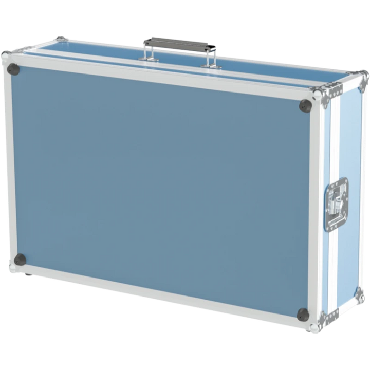 Rear view of the road case for Pioneer XDJ-RX2 showing heavy-duty hardware and 9mm birch plywood construction