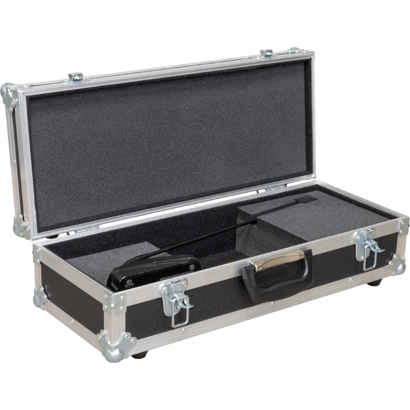 Professional microphone case open showing the AKG CGN521STS base and gooseneck secured by CNC foam