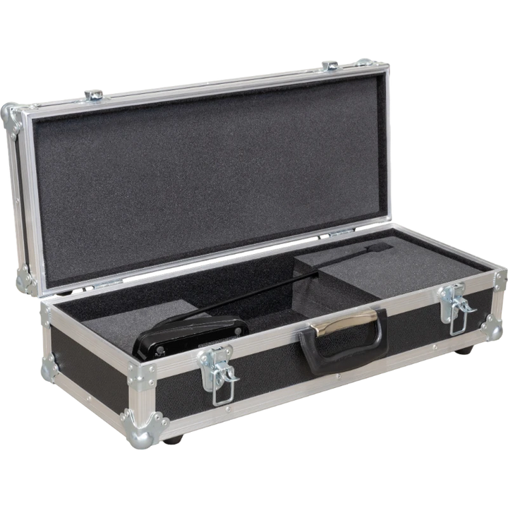 Professional microphone case open showing the AKG CGN521STS base and gooseneck secured by CNC foam