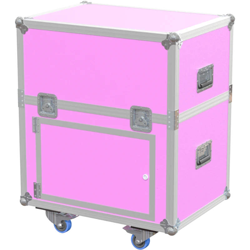 Front view of the professional flight case for Power Evo Fiber Optic Diodo Laser by ALP Flight Cases