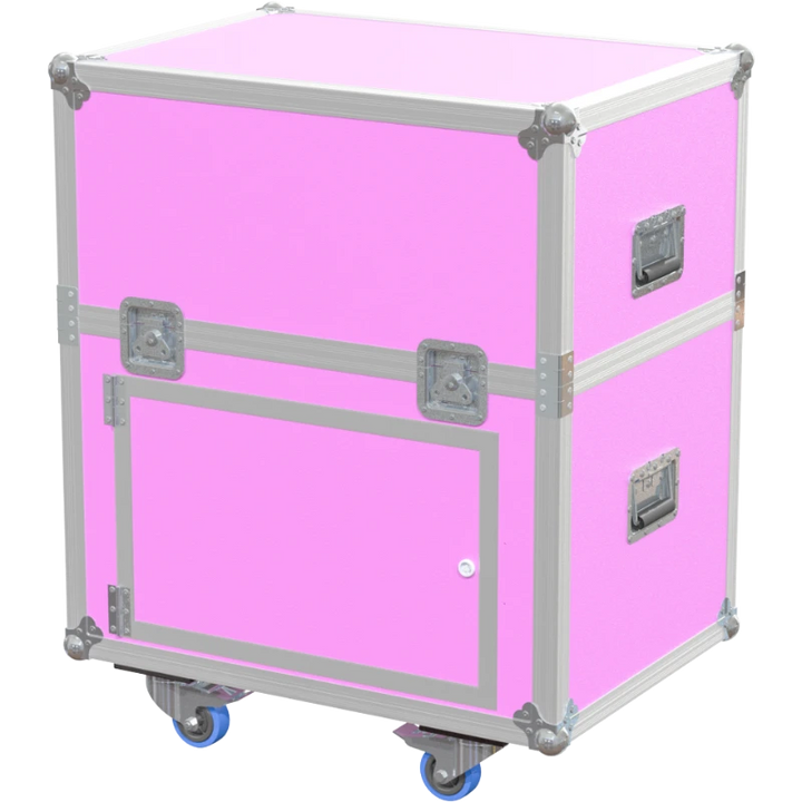 Front view of the professional flight case for Power Evo Fiber Optic Diodo Laser by ALP Flight Cases