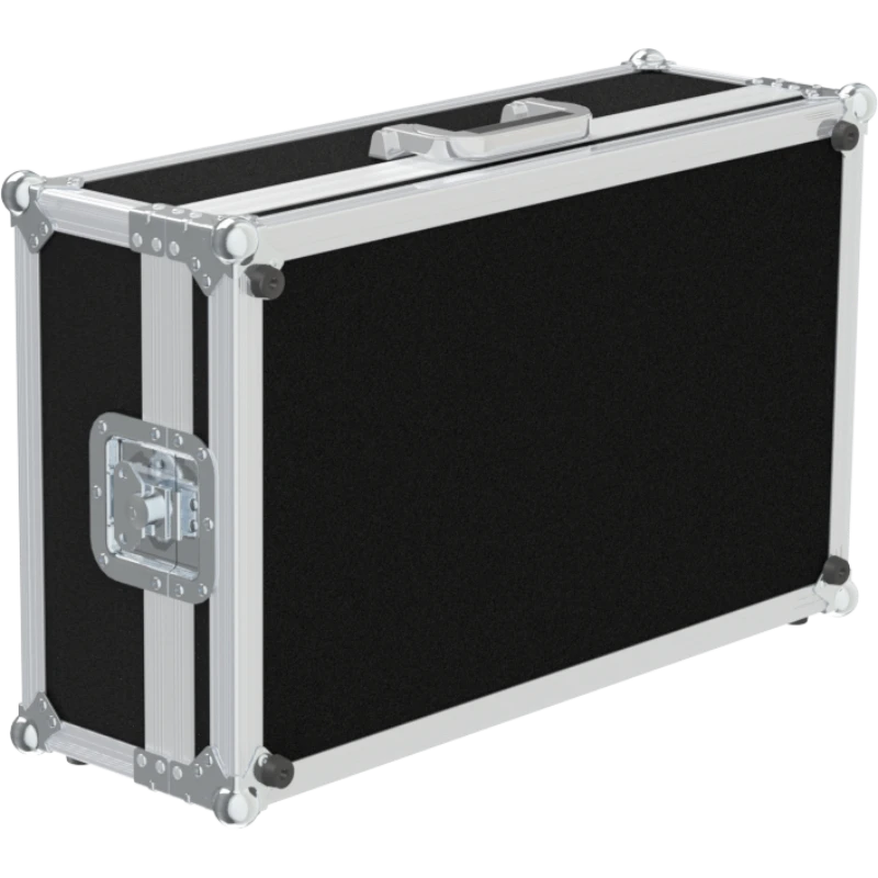 Rear view of the road case for Rane Seventy-Two showing heavy-duty hardware and 7mm birch plywood construction