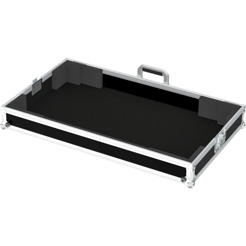 Empty interior of the flight case for Rane Twelve showing precision CNC-cut foam for platter and motor protection