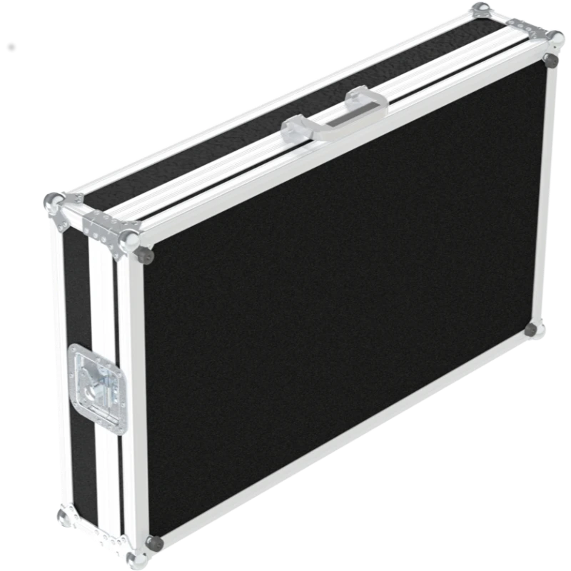 Rear view of the road case for Rane Twelve showing heavy-duty hardware and 9mm birch plywood construction