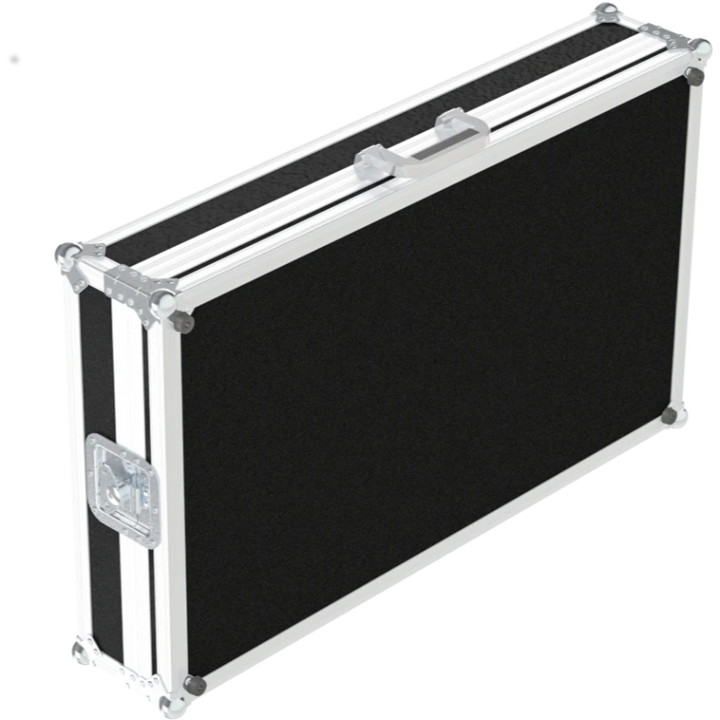 Rear view of the road case for Rane Twelve showing heavy-duty hardware and 9mm birch plywood construction