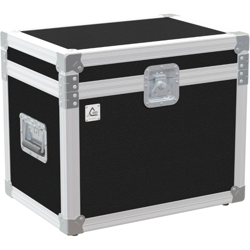 Front view of the professional DJ set flight case for 2x Pioneer CDJ-2000 and 1x DJM-900 mixer by ALP Flight Cases