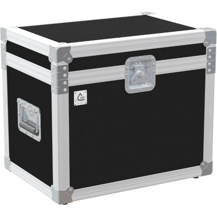 Front view of the professional DJ set flight case for 2x Pioneer CDJ-2000 and 1x DJM-900 mixer by ALP Flight Cases