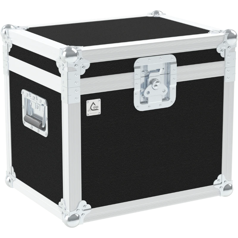 Front view of the professional DJ set flight case for 2x Pioneer CDJ-2000 and 1x DJM-900 mixer by ALP Flight Cases
