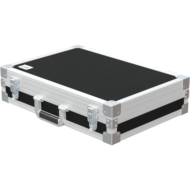 Front view of the professional touring flight case for Shure QLXD24 digital wireless system by ALP Flight Cases