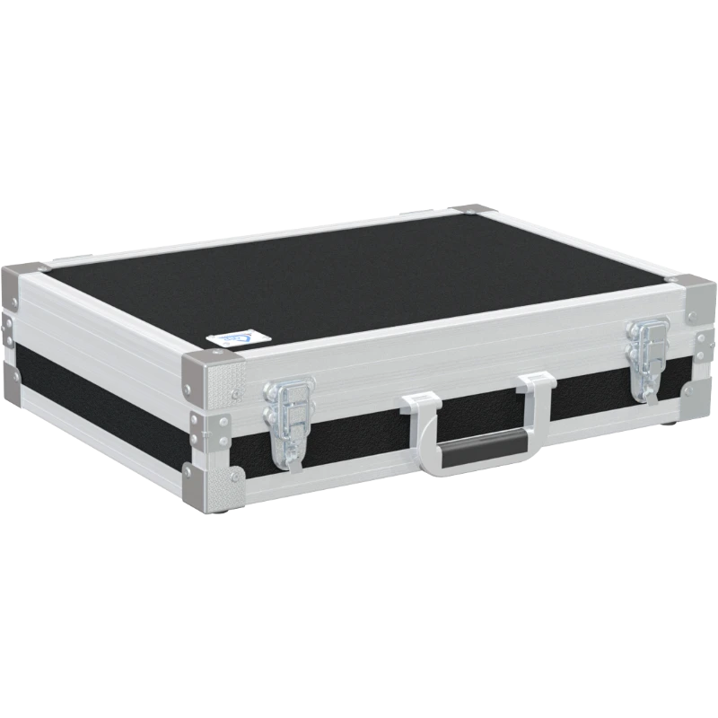 Front view of the professional touring flight case for Shure QLXD4E digital wireless receiver by ALP Flight Cases