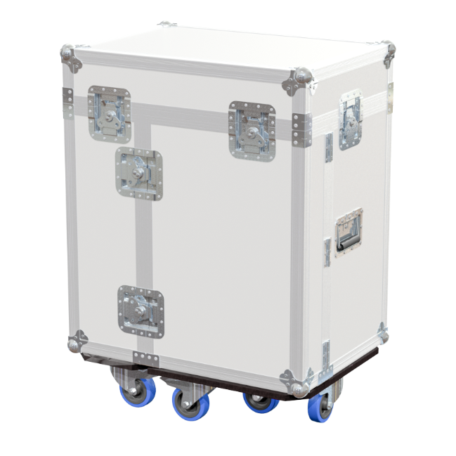 Front view of the professional tool case office 700x500x950mm by ALP Flight Cases white pvc