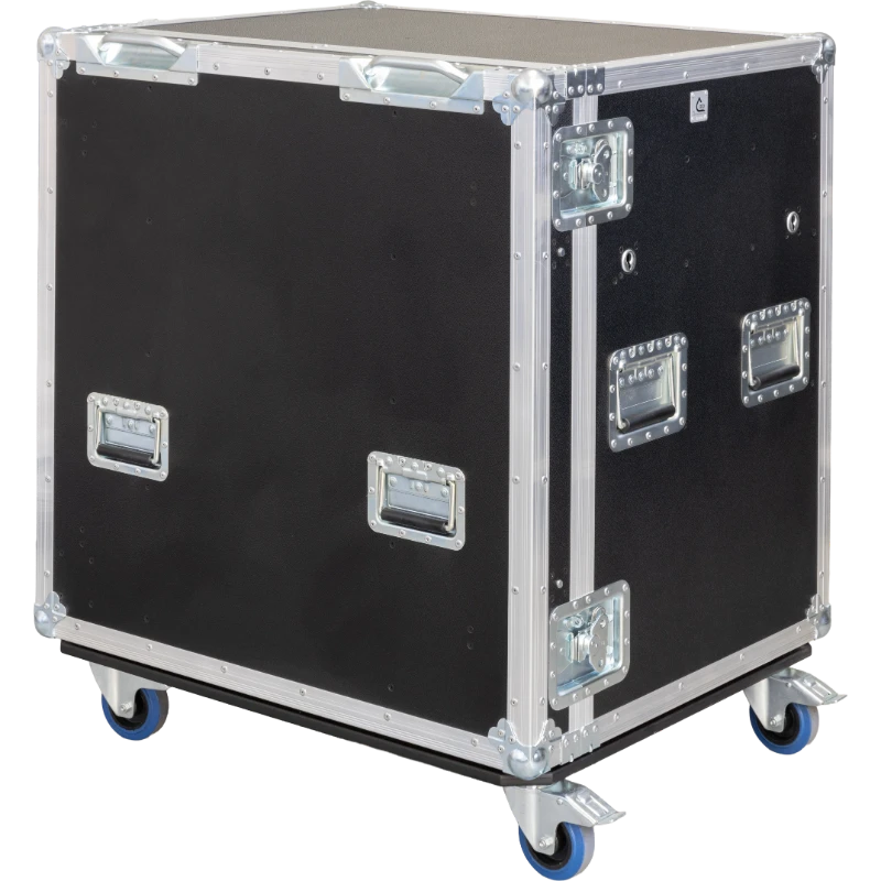 Front view of the professional heavy-duty toolcase for 8 Euro containers by ALP Flight Cases