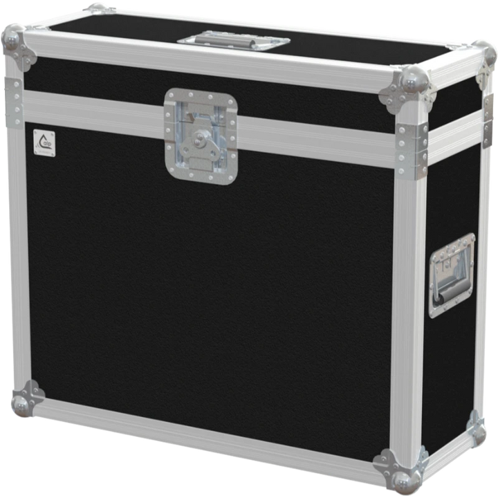 Exterior front view of the 27 inch iMac flight case with PVC finish and heavy-duty ball corners by ALP Flight Cases