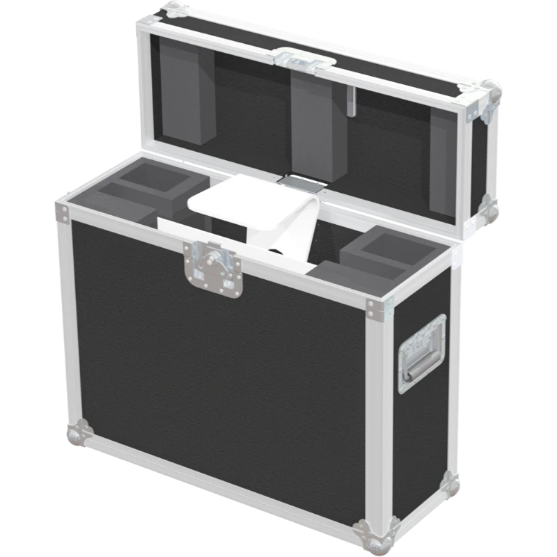 Open view of the custom-fit flight case interior designed for the Apple iMac 27 inch